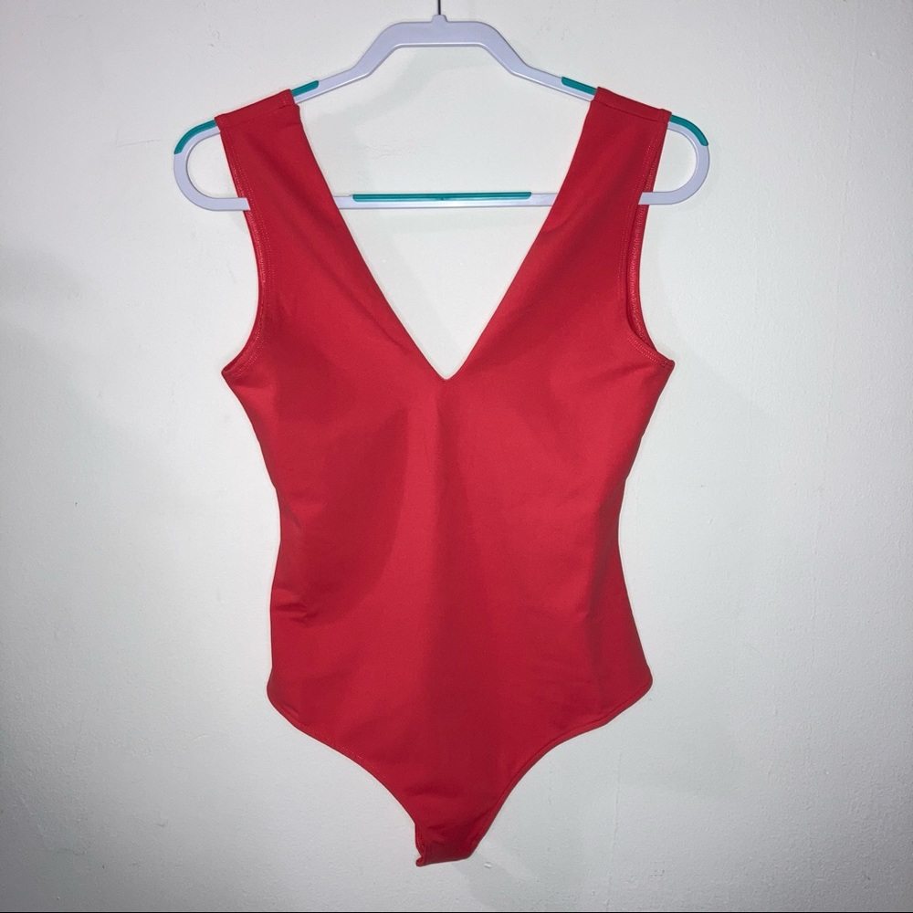 Free People Keep It Sleek Bodysuit NEW WITH TAGS Coral - Picture 9 of 16